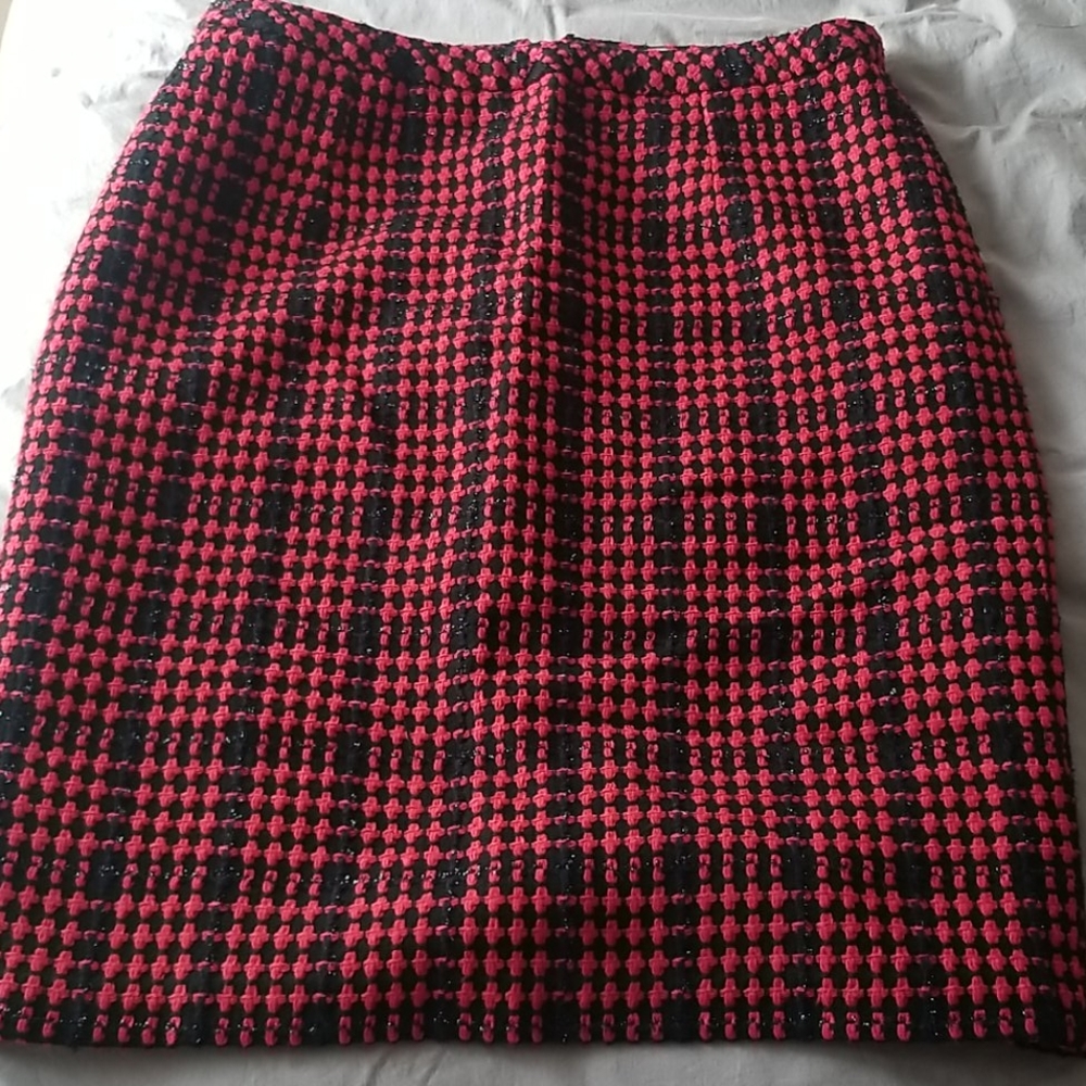 Coldwater Creek Red Black Pencil Skirt